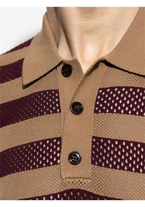 Polo a righe mercy in marrone e beige Dries van noten - uomo DRIES VAN NOTEN | 2510212141701102